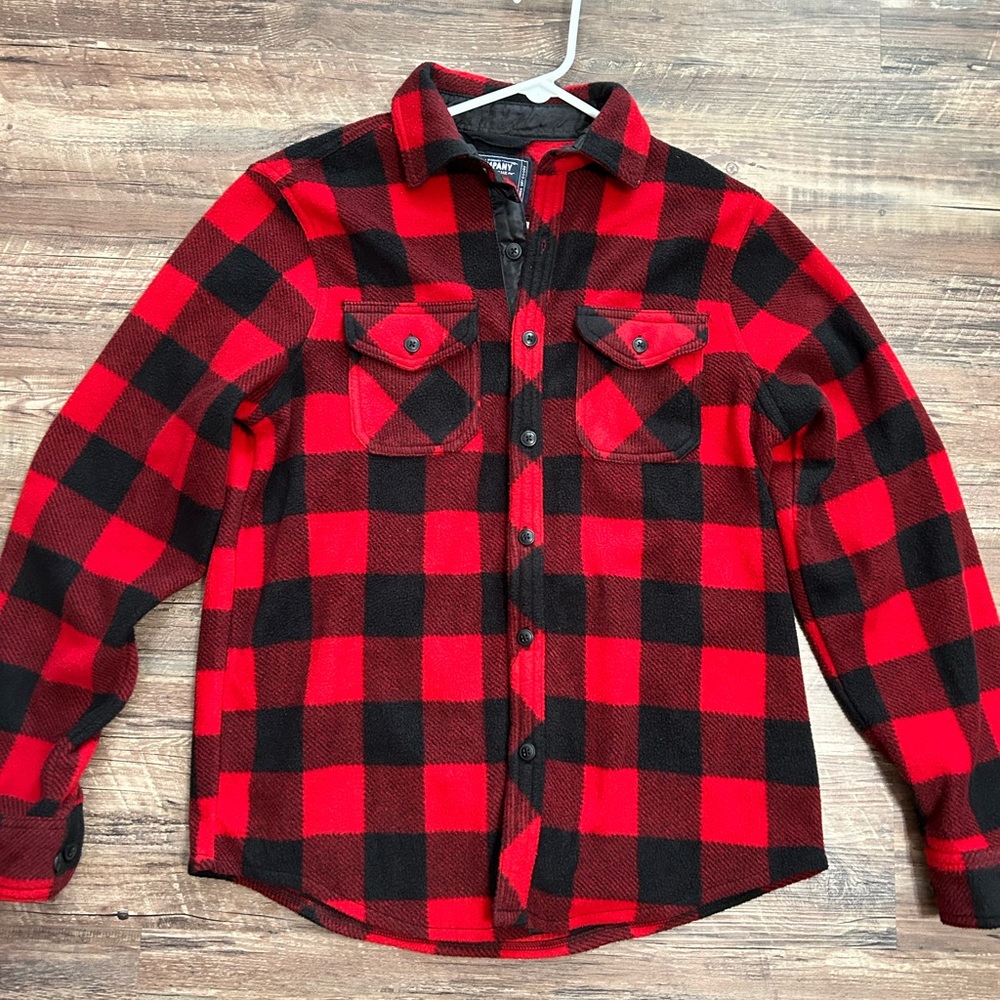 Men’s Red & Black Buffalo Plaid Flannel Button Up Shirt sz. Small